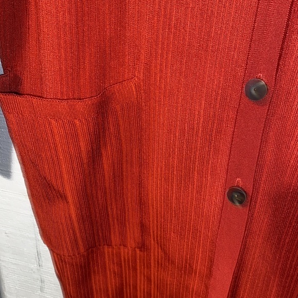 Chico’s long cardigan women’s size 3 burnt orange with pockets‎ - Picture 4 of 6